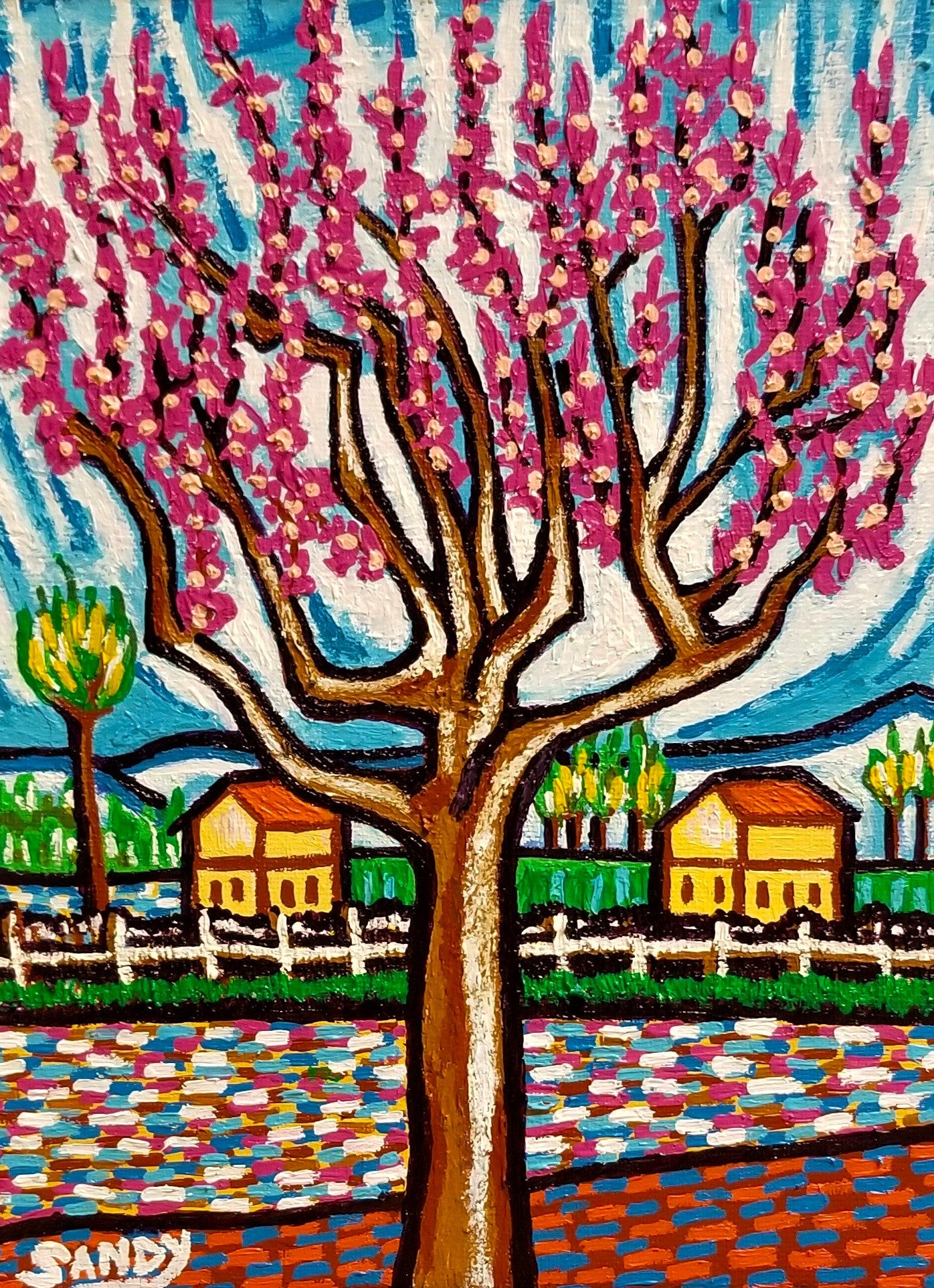 Spring Van Gogh inspired painting
