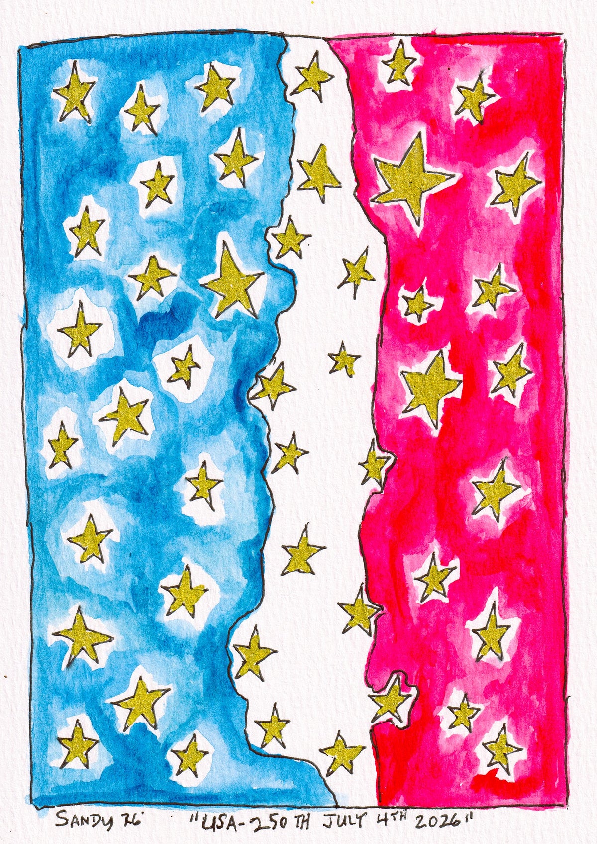 Abstract American Flag for 250th USA Anniversary