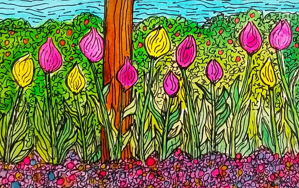 Spring Tulips in Bloom